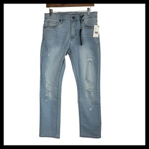 NWT Lazer Carlito Mens Slim Fit Distressed Light Wash Jeans 30x30 ML83652 NWT